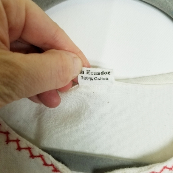 Unbranded Cinco de Mayo hand embroidered‎ Ecuador Floral cotton embroidery L - Picture 5 of 8